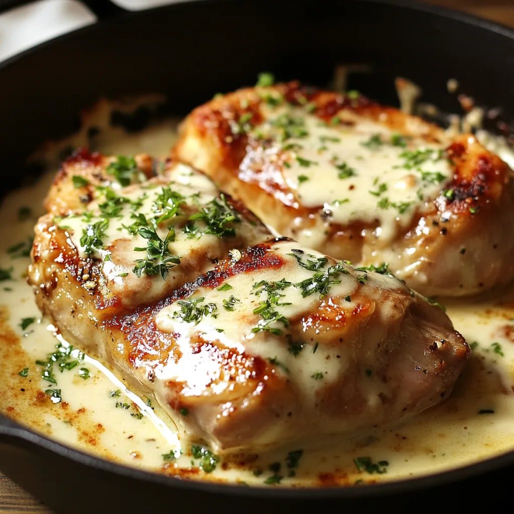 Schweinekoteletts mit cremiger Käsesauce: Ein Unglaubliches Ultimatives Rezept für 4 Personen