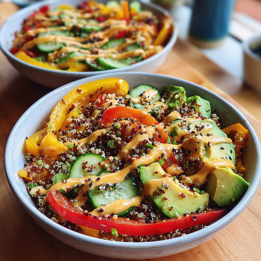 Schnelle Quinoa-Gemüse-Bowls