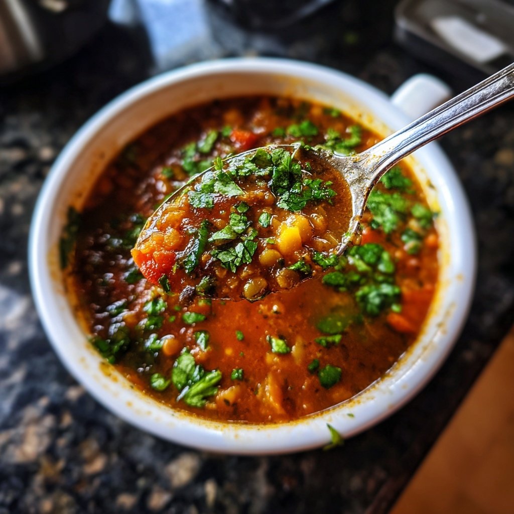 Italienische Linsensuppe mit frischen Kräutern