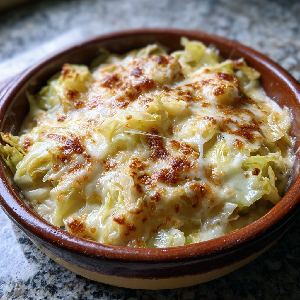 Cremige Kraut- und Cheddar-Beilage