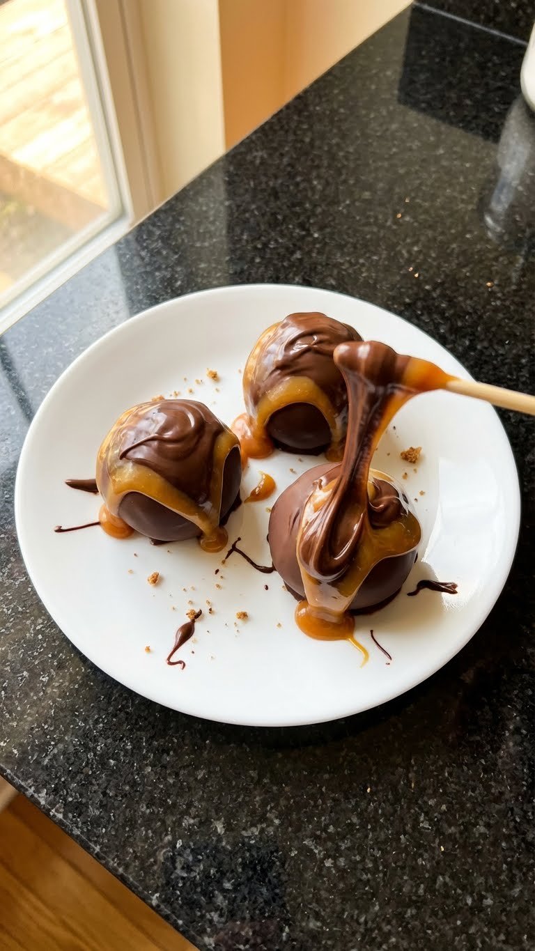 Romantische Schoko Karamell Dipper