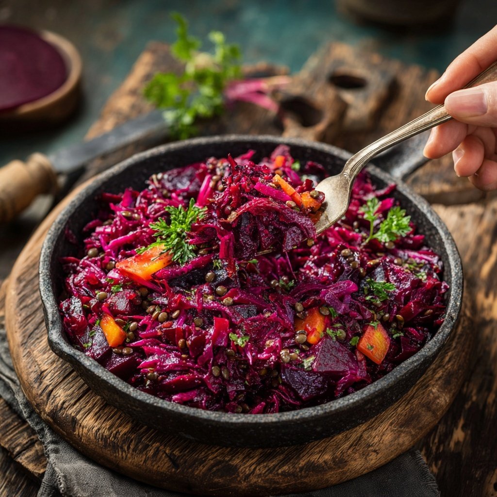 Rote Bete Linsensalat exotisch