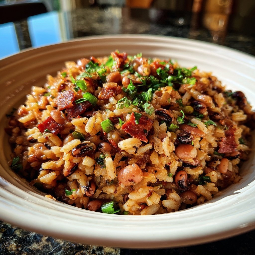 Hoppin John schwarzäugige Bohnen