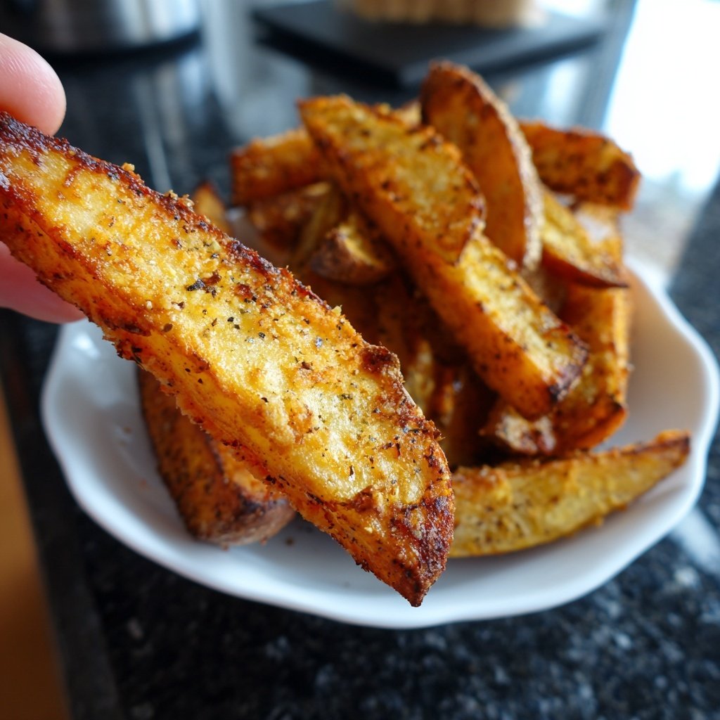 Knusprige Süßkartoffelwedges im Airfryer