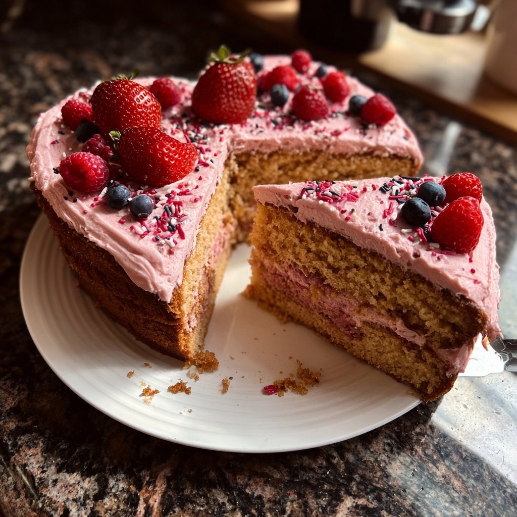Herzförmiger Galentine’s Kuchen