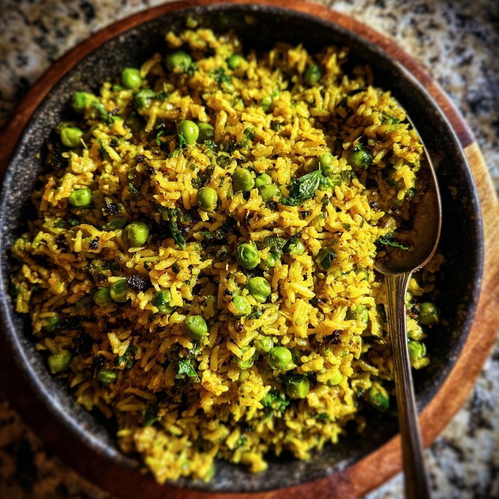 Veganer Jamaika Reis mit Erbsen