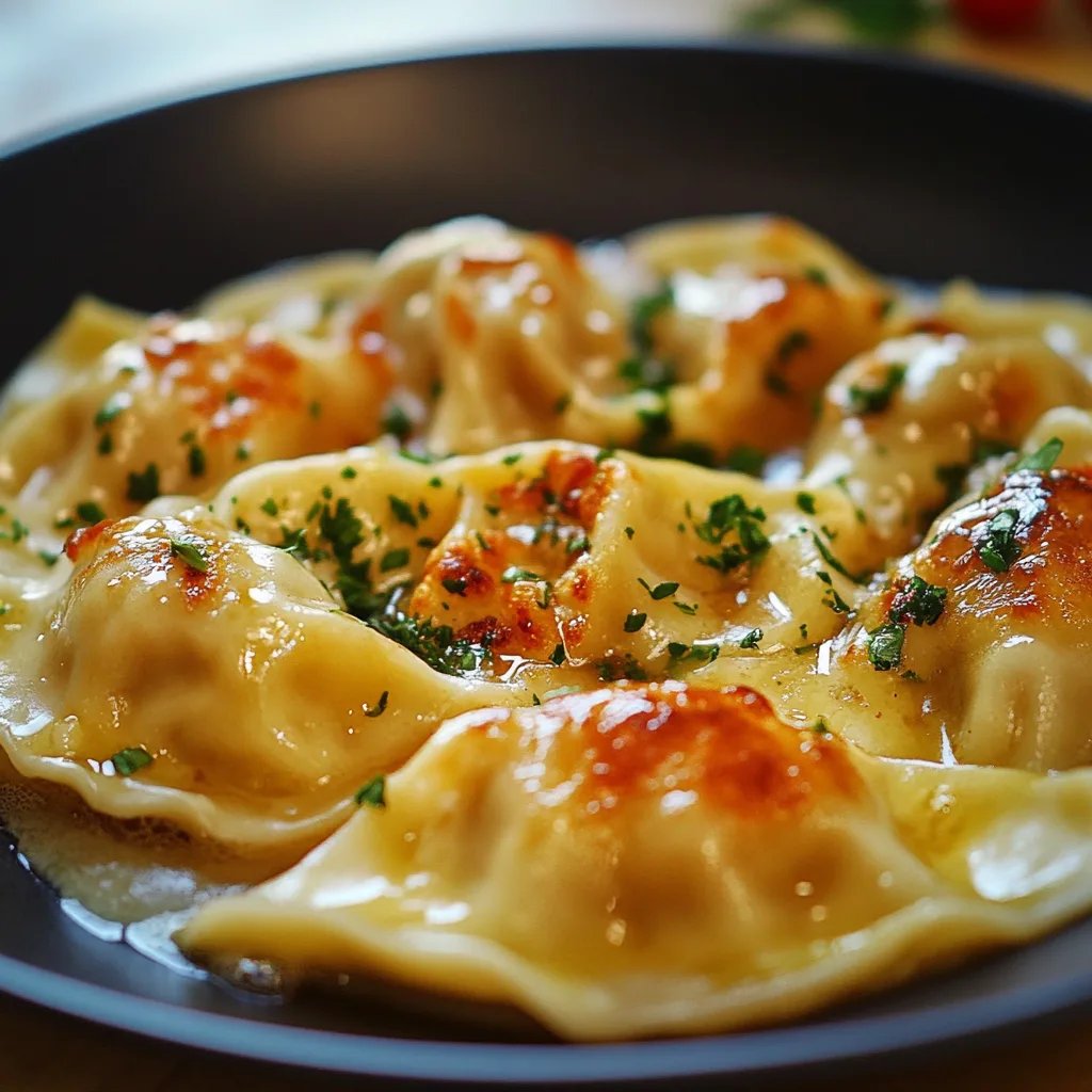Maultaschen in Käse-Sahne-Sauce