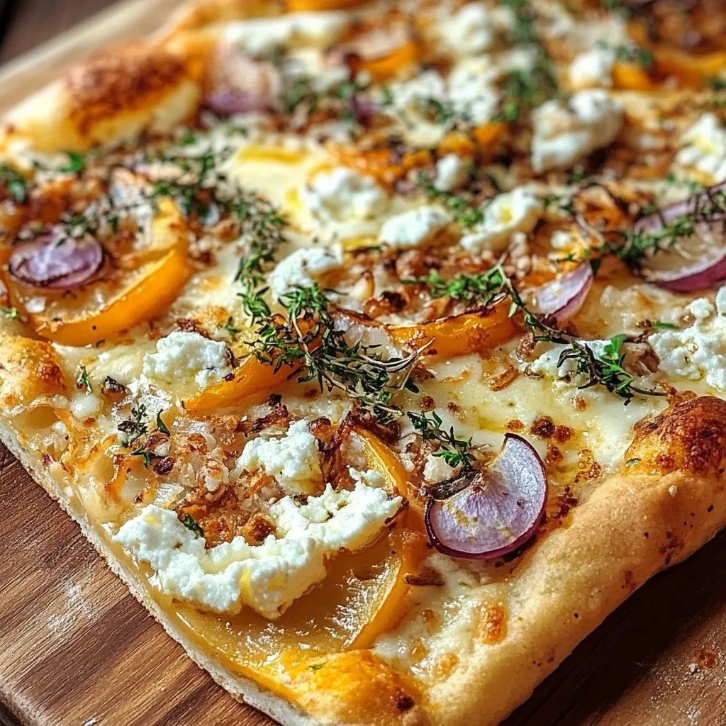 Kürbis-Flammkuchen mit Feta