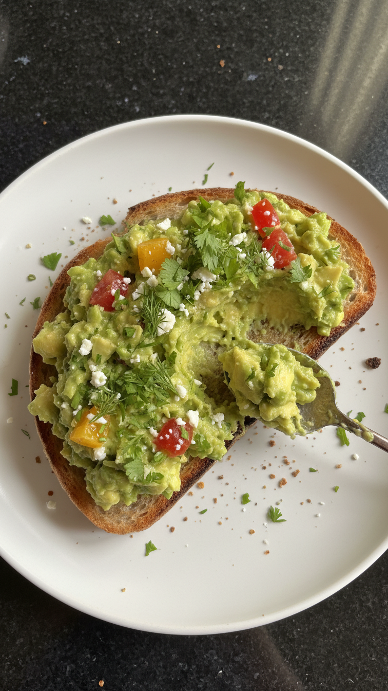 Gefüllte Avocado auf Toast