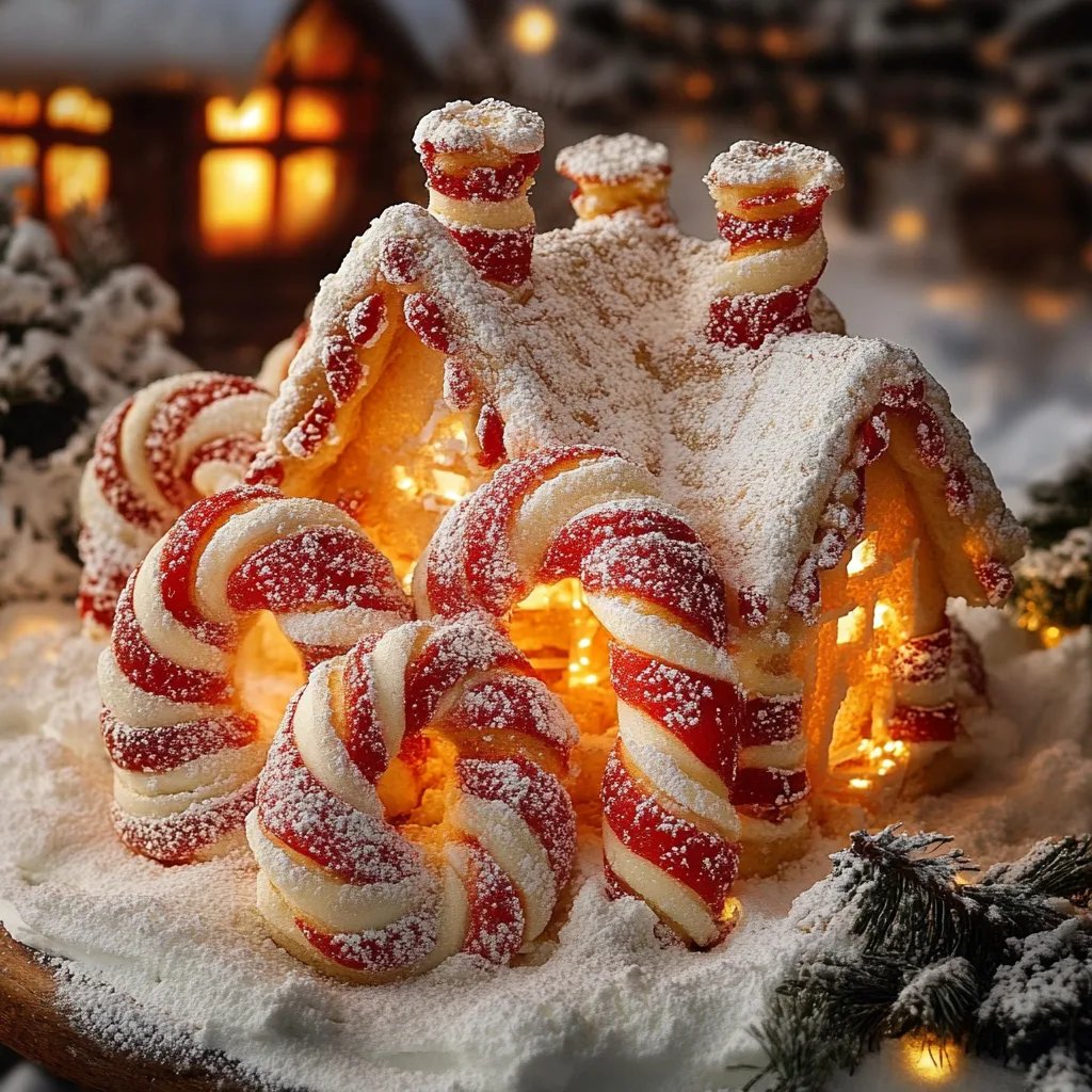 Festliche Zuckerstangen Kekse