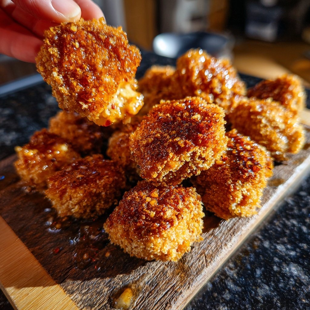 Gebackenes Honig Knoblauch Hähnchen Nuggets