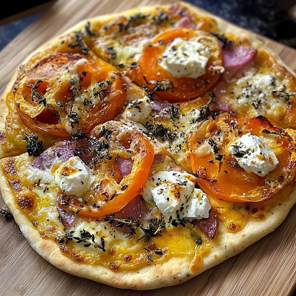 Kürbis-Flammkuchen mit Feta