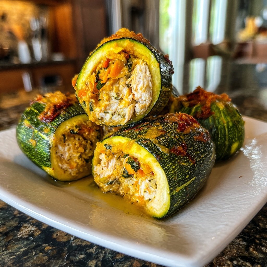 Truthahn Gemüse Gefüllte Zucchini