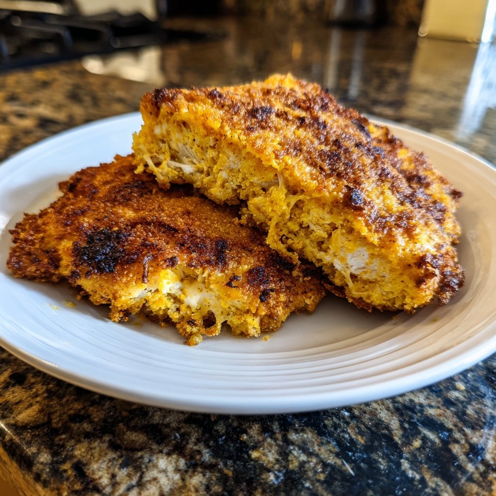 Knusprig überbackenes Parmesan-Hähnchen