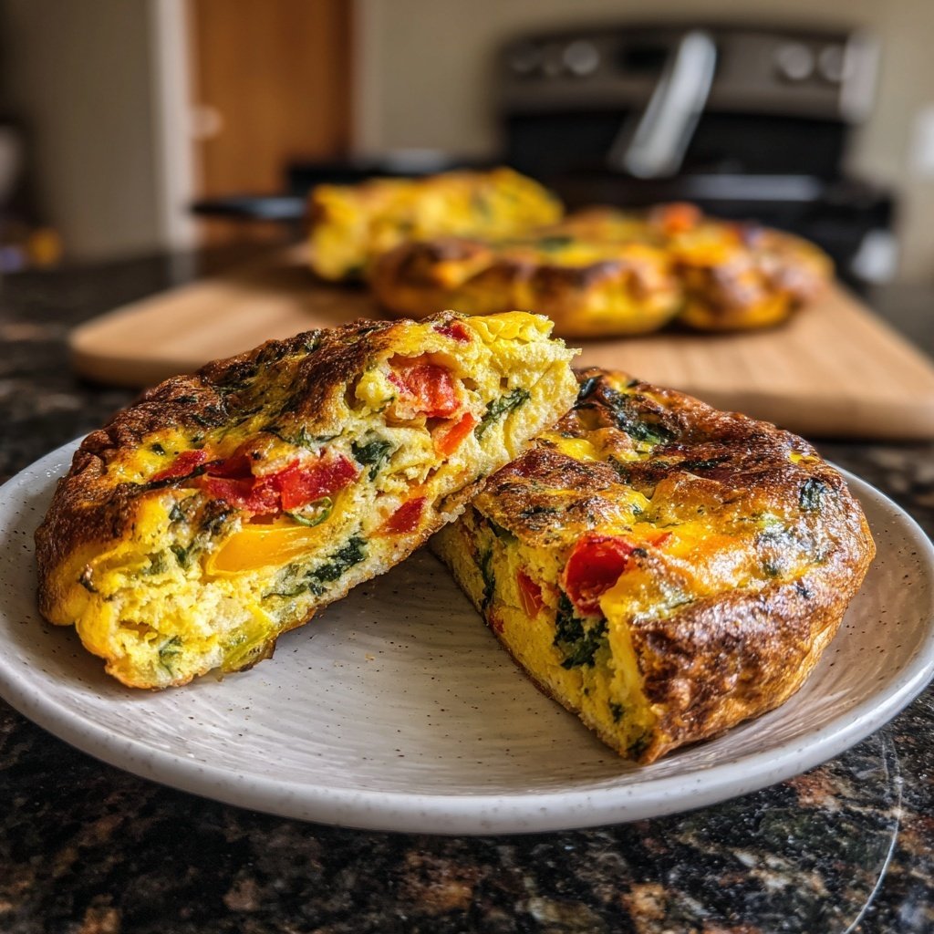 Gebackene Ei Gemüse Förmchen