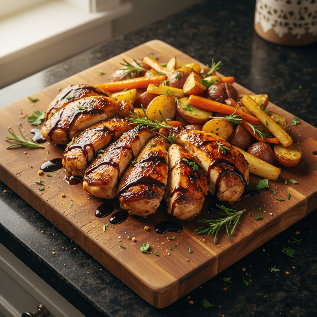 Balsamico Hähnchen Dinner für Verliebte