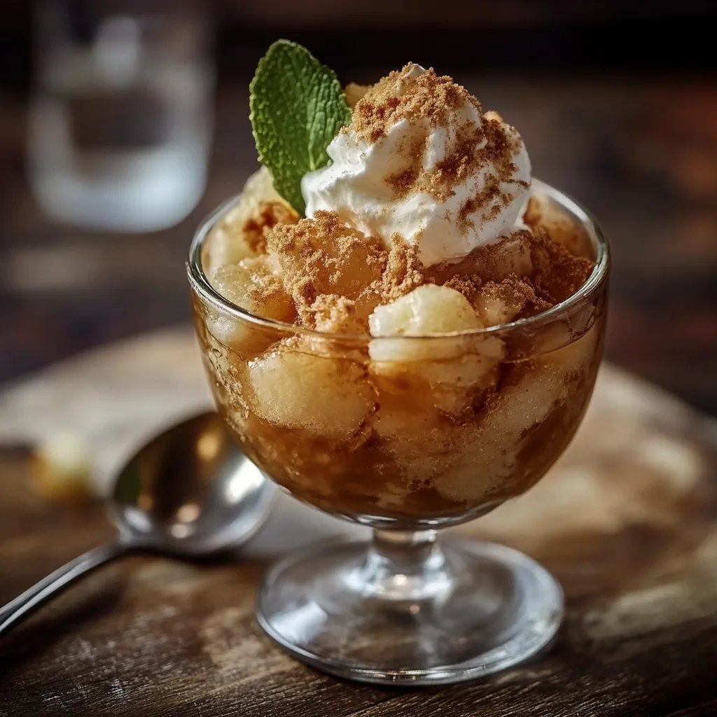 Bratapfel Crumble im Glas