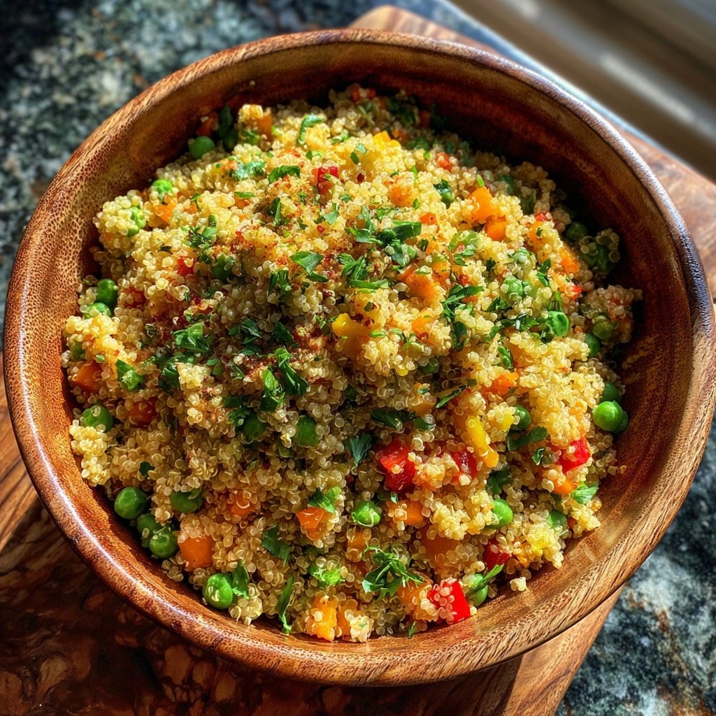 Frühlingsgemüse Quinoa Pilaf