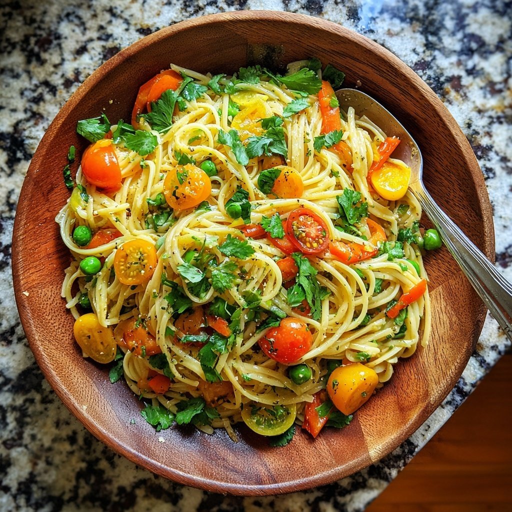 Pasta Primavera mit Koriander