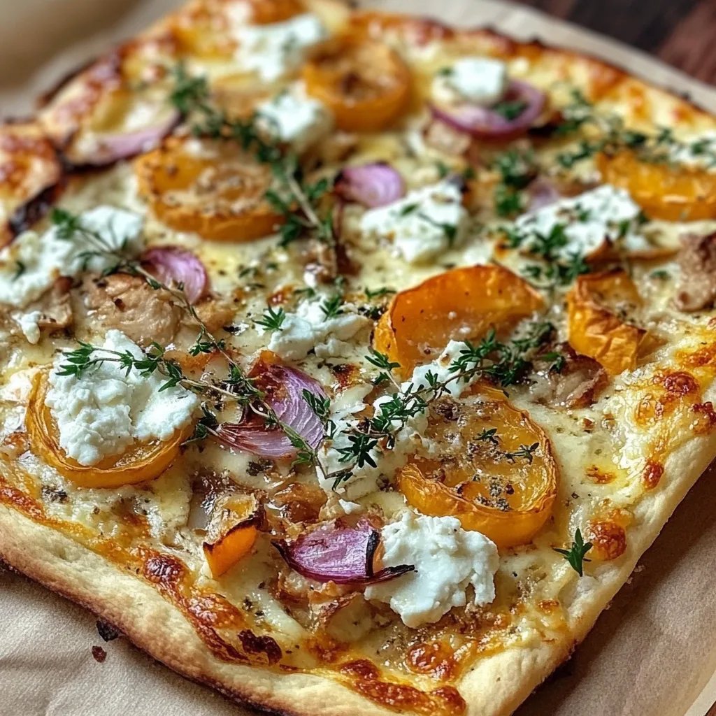 Kürbis-Flammkuchen mit Feta