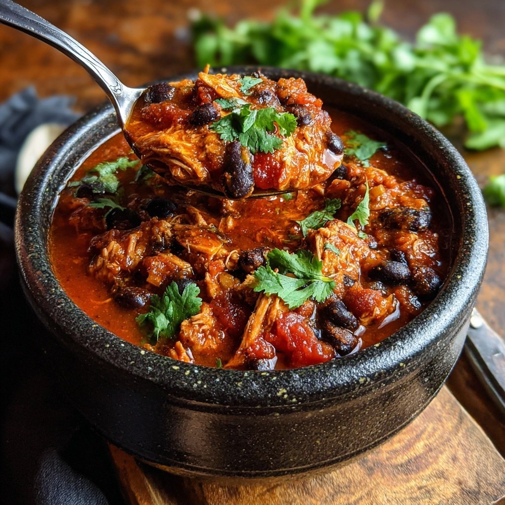 Truthahn Schwarze Bohnen Chili