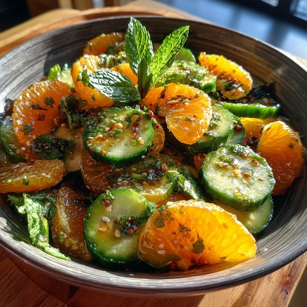 Erfrischender Gurken-Orangen-Salat