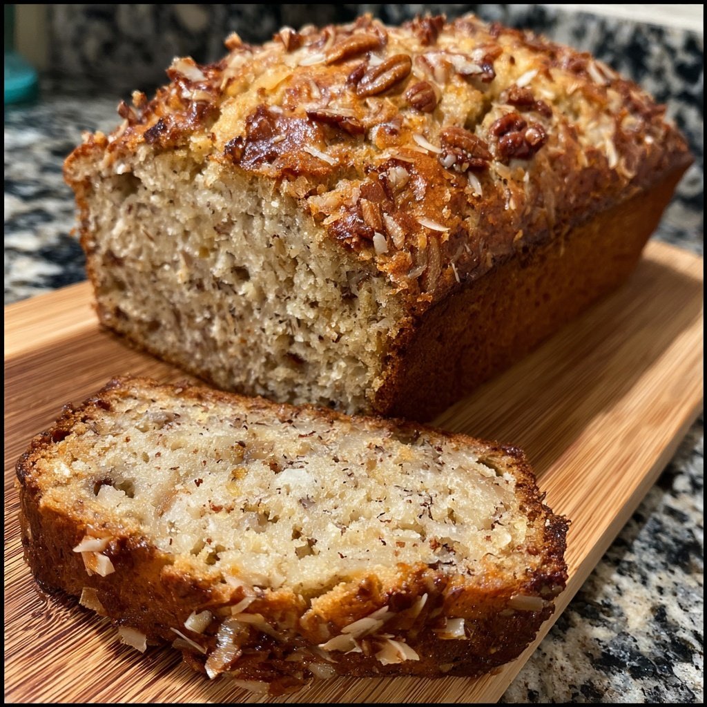 Kokosnuss Bananenbrot Glück