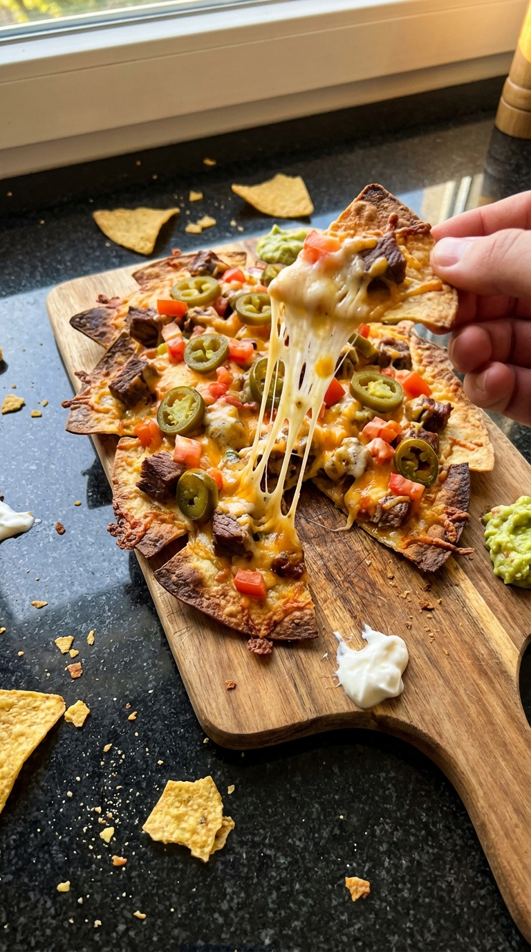 Klassische Rind Nachos mit Aioli
