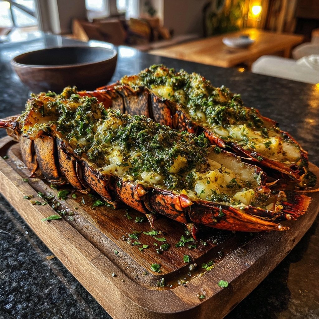 Gegrillter Hummer mit Knoblauchbutter