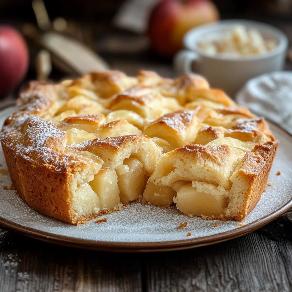 Versunkener Apfelkuchen vom Blech