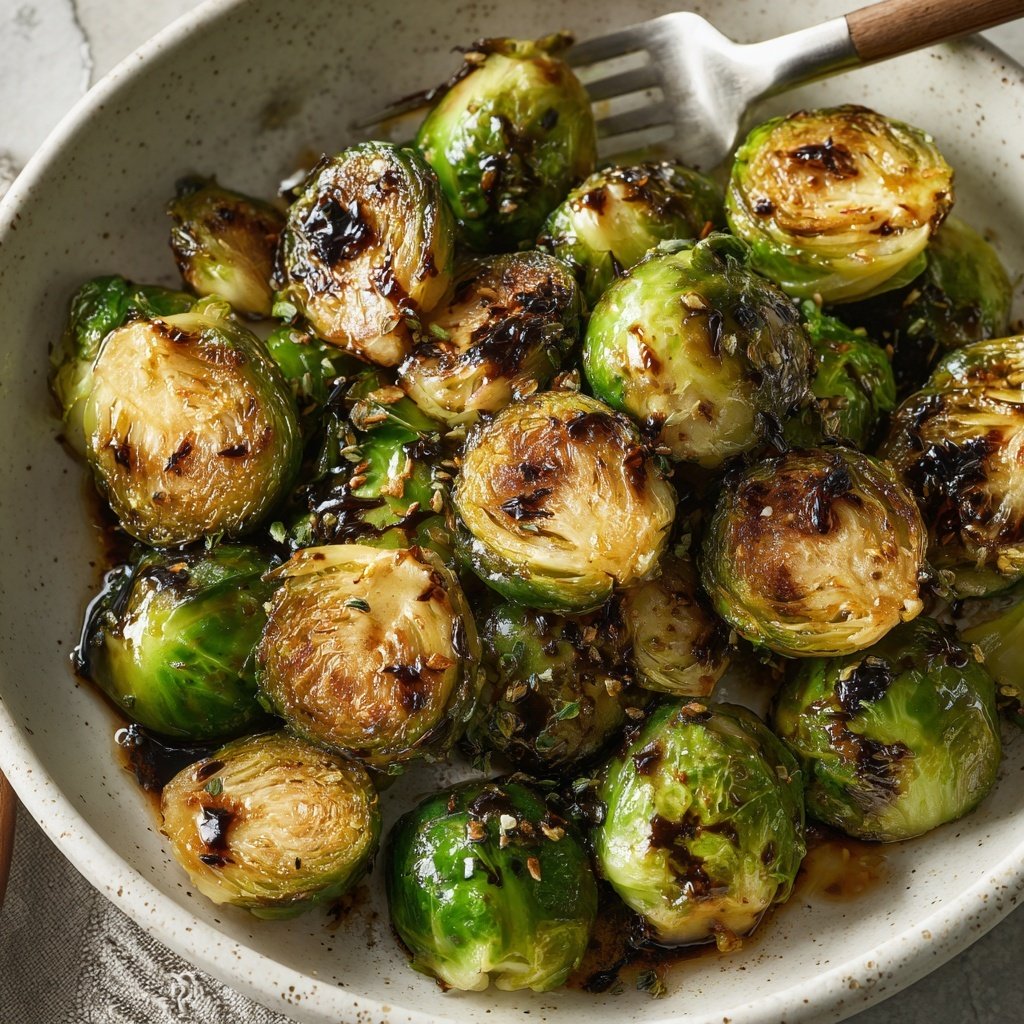 Rosenkohl mit Balsamico aus dem Ofen