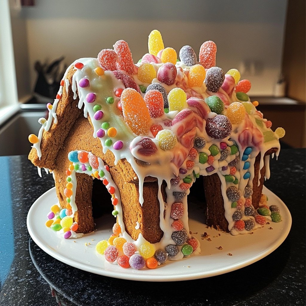 Rezept und Vorlage für Lebkuchenhaus