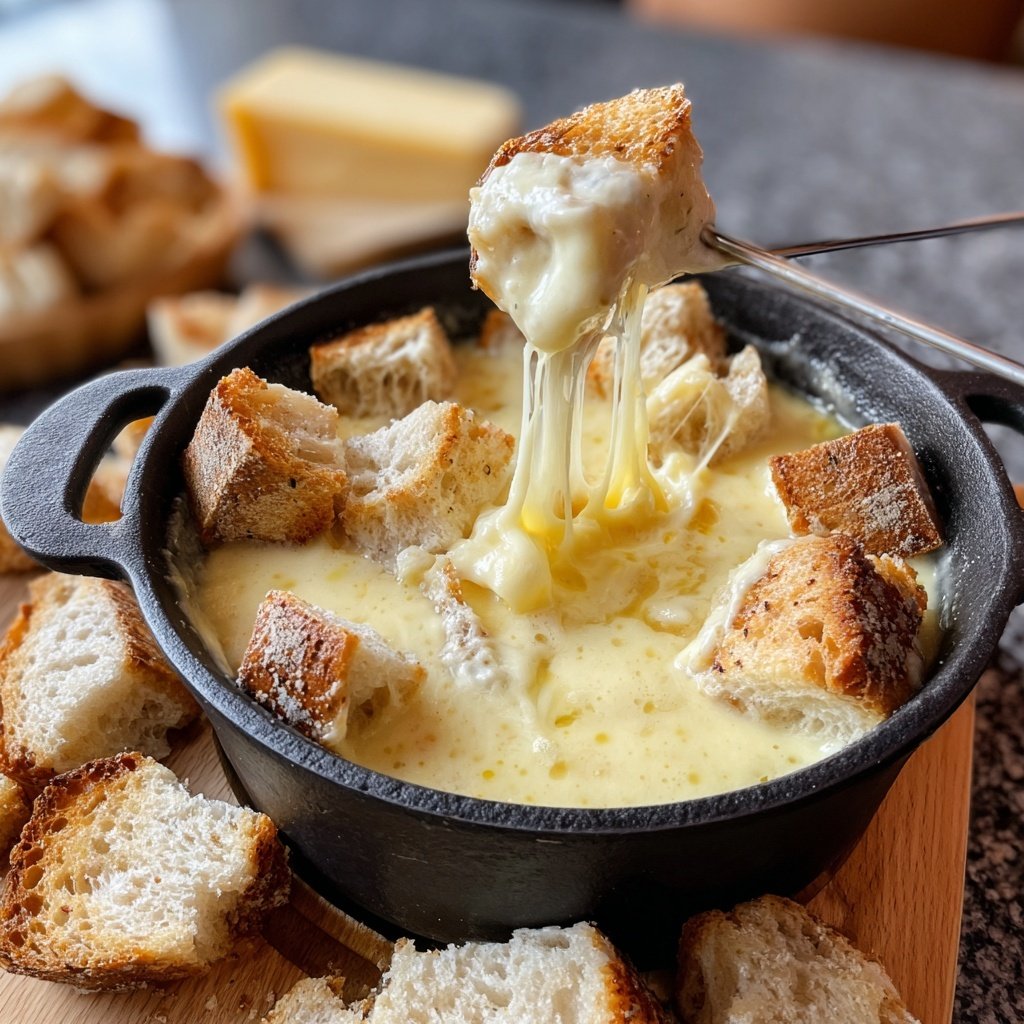 Klassisches Schweizer Käse Fondue