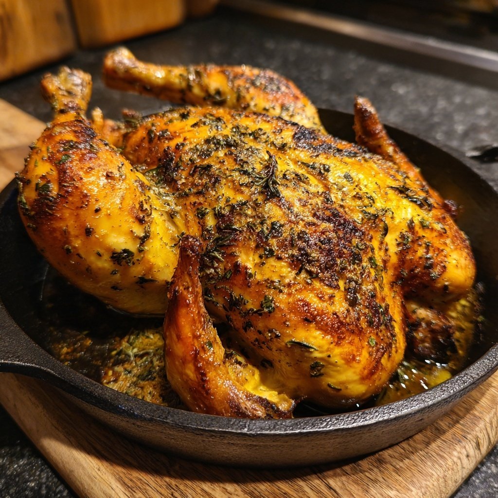 Zitronen Kräuter Brathähnchen