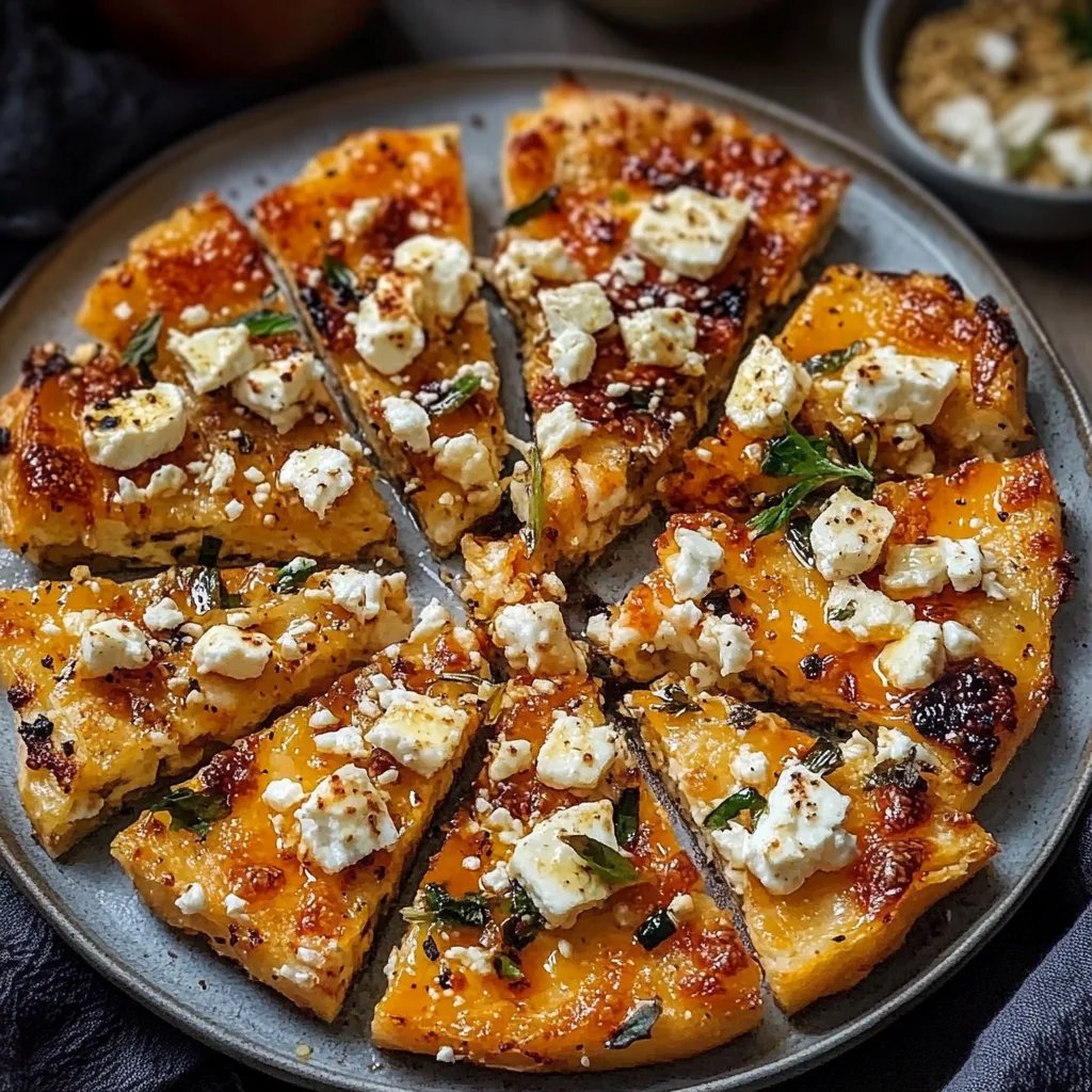 Gebackener Hokkaido mit Honig und Feta