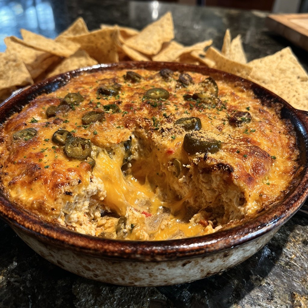 Überbackener Nacho Käse Dip
