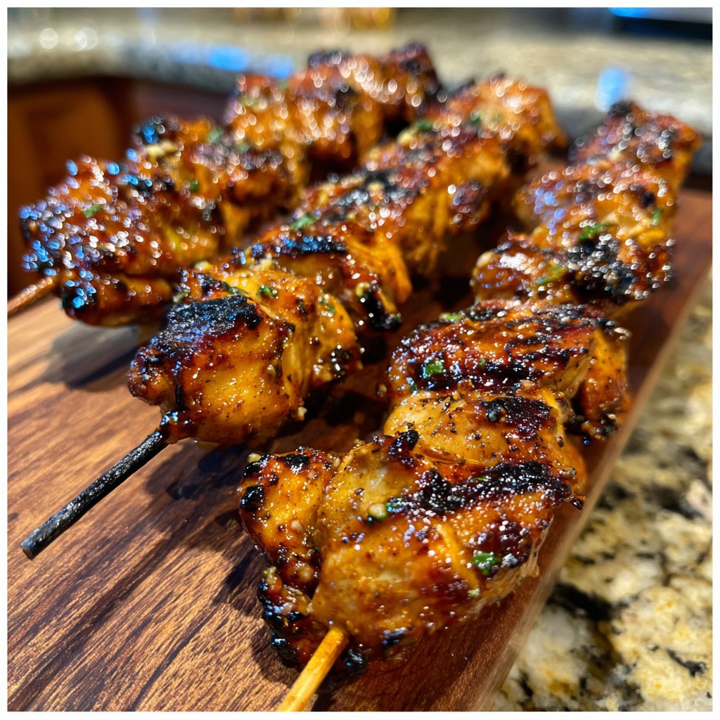 Honig-Limetten-Hühnchenspieße