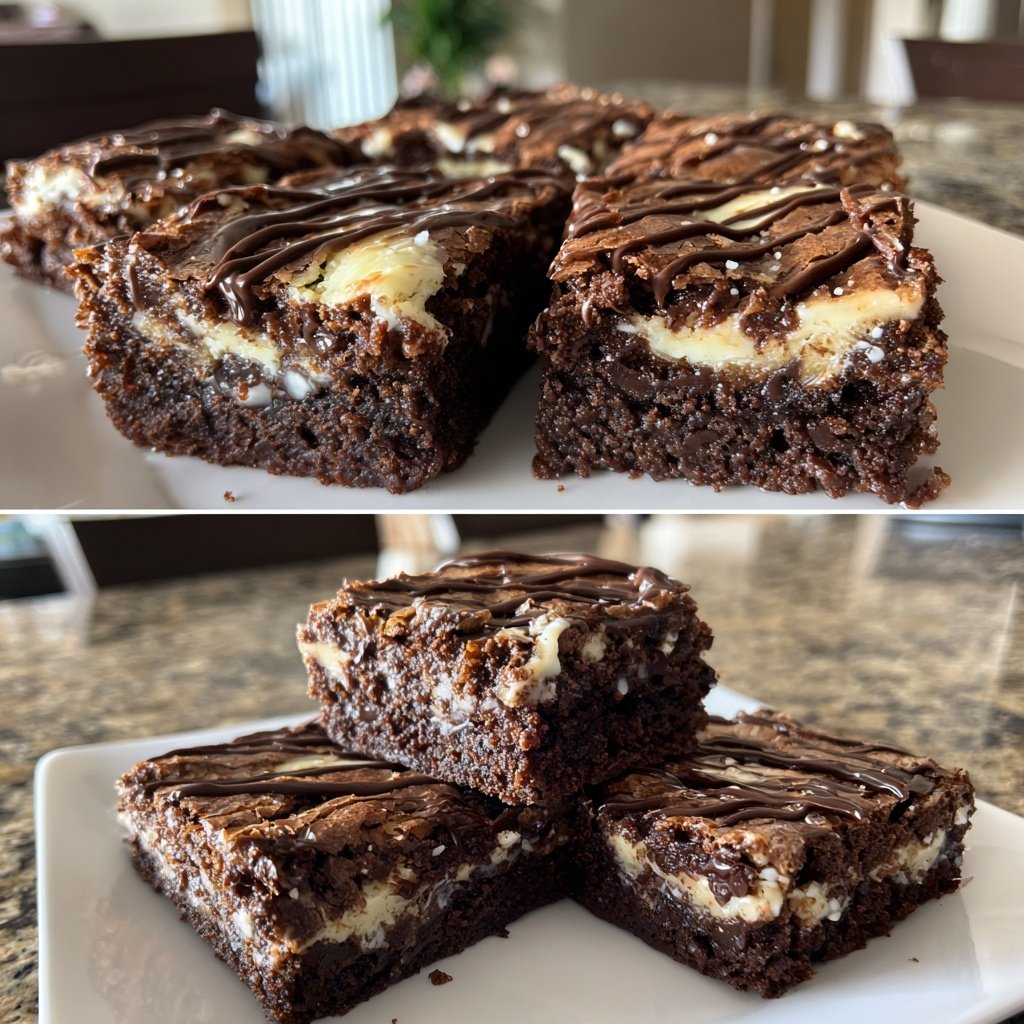 Spritzige Topfen Brownies