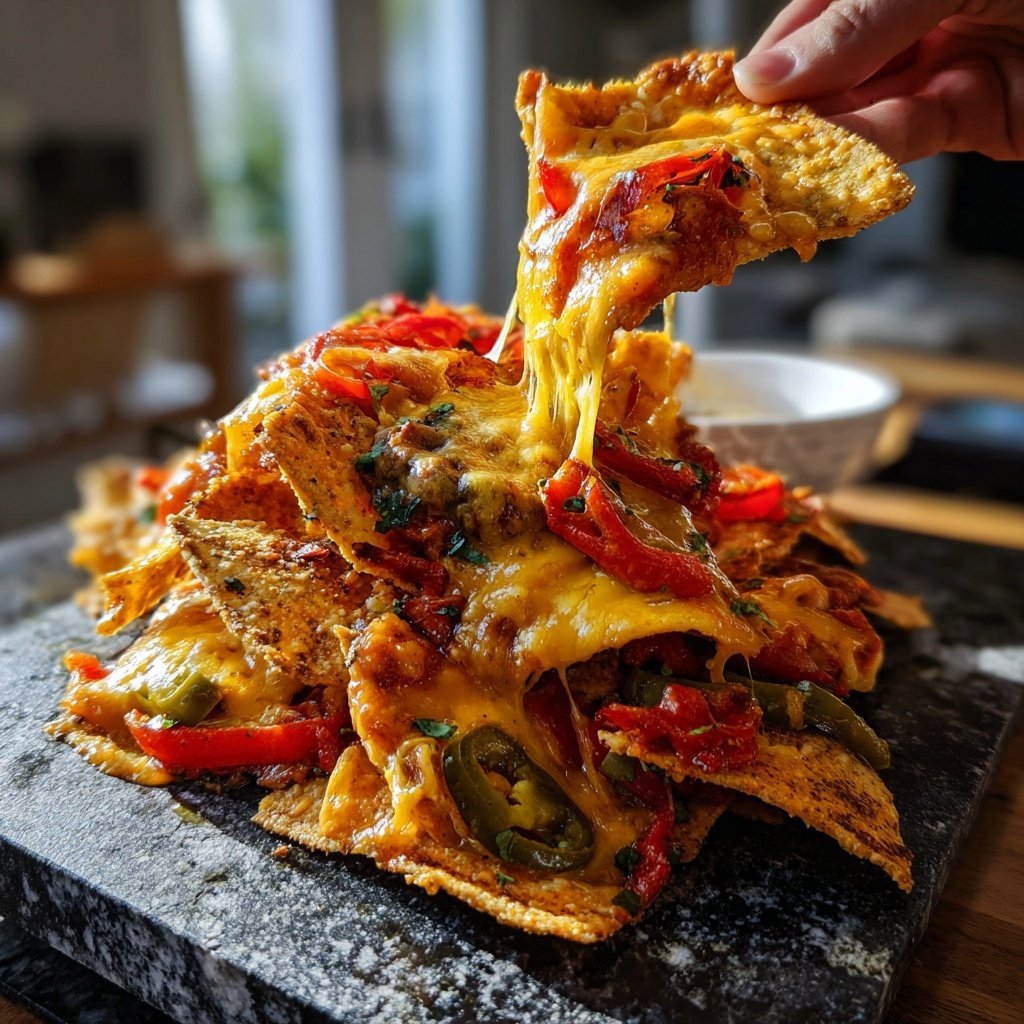 Scharfe Gemüse Nachos Deluxe