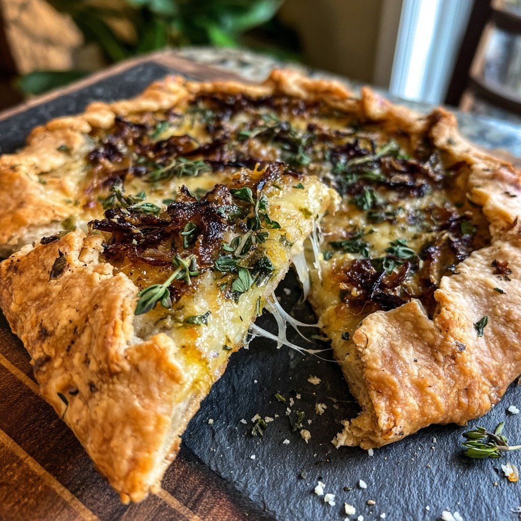 Herzhafte Käse Kräuter Galette