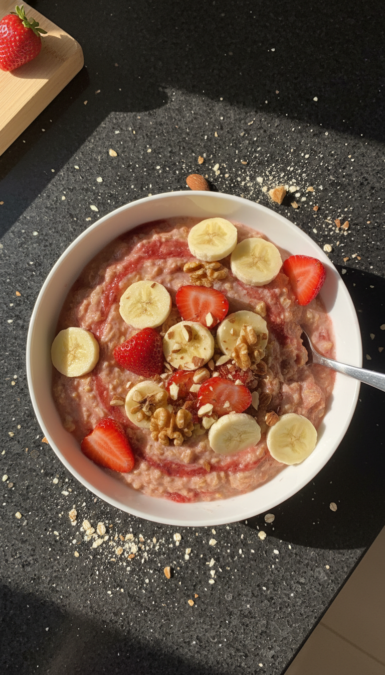 Erdbeer Bananen Protein Oats​