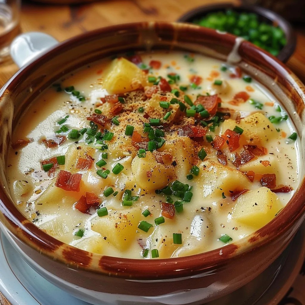 Cremige: Kartoffel-Käse-Suppe