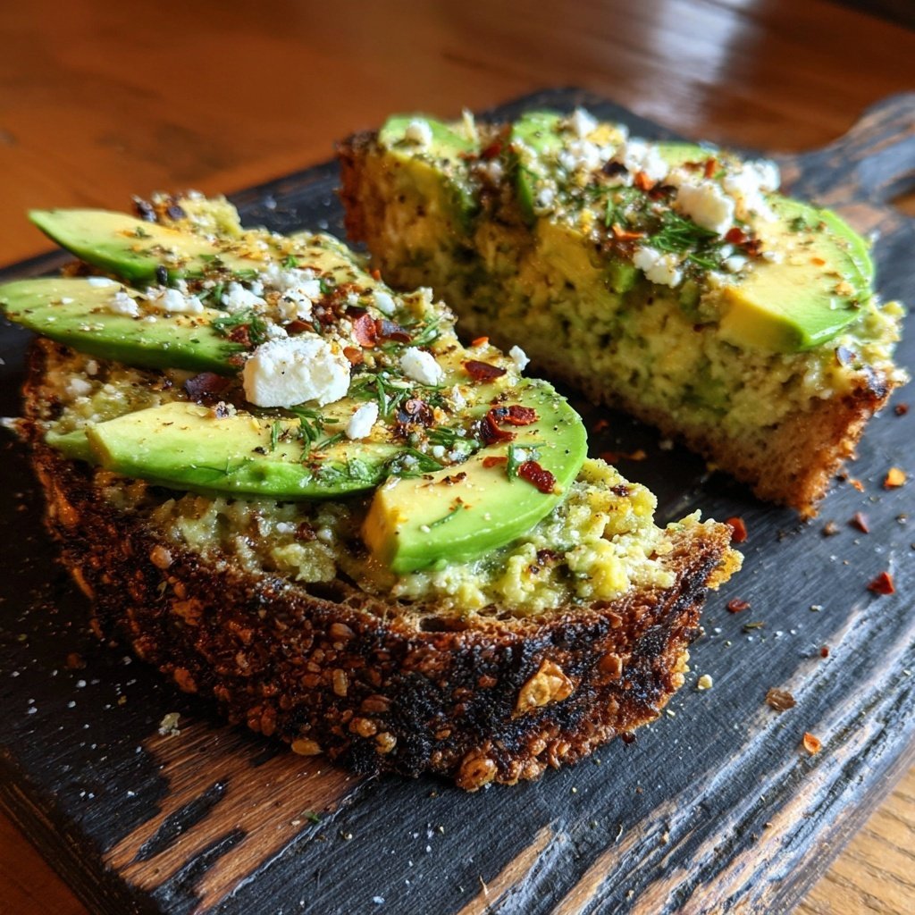 Avocado Feta Protein Toast
