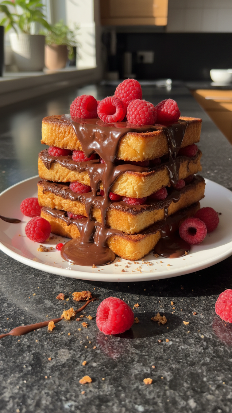 Schokoladen Himbeer French Toast