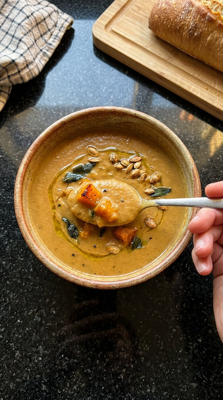 Kürbis Salbei Suppe